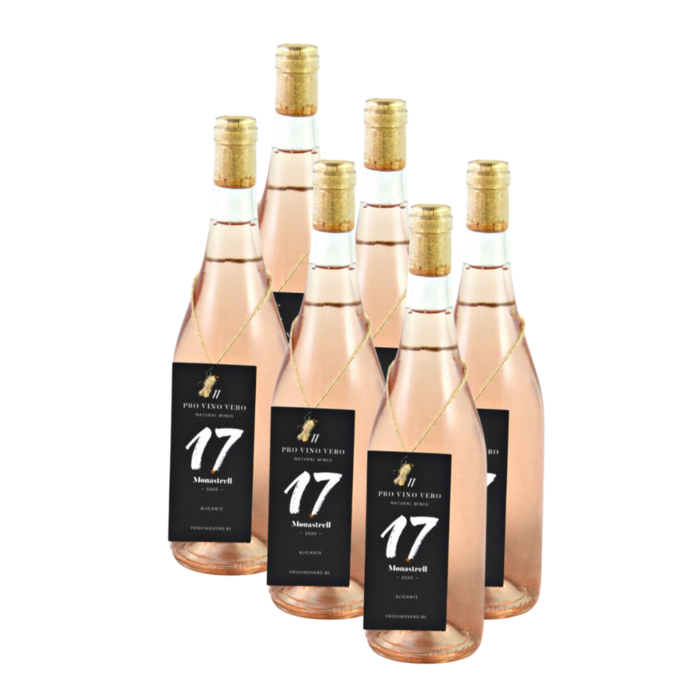 Rosé wijn label 17 - 6x (D50.45.10.30)